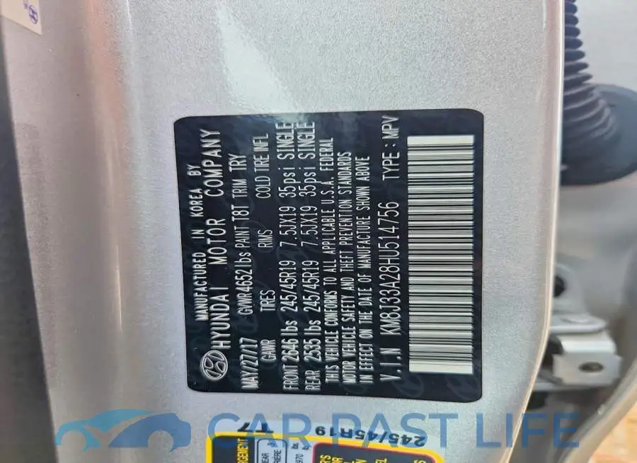KM8J33A28HU514756# 13