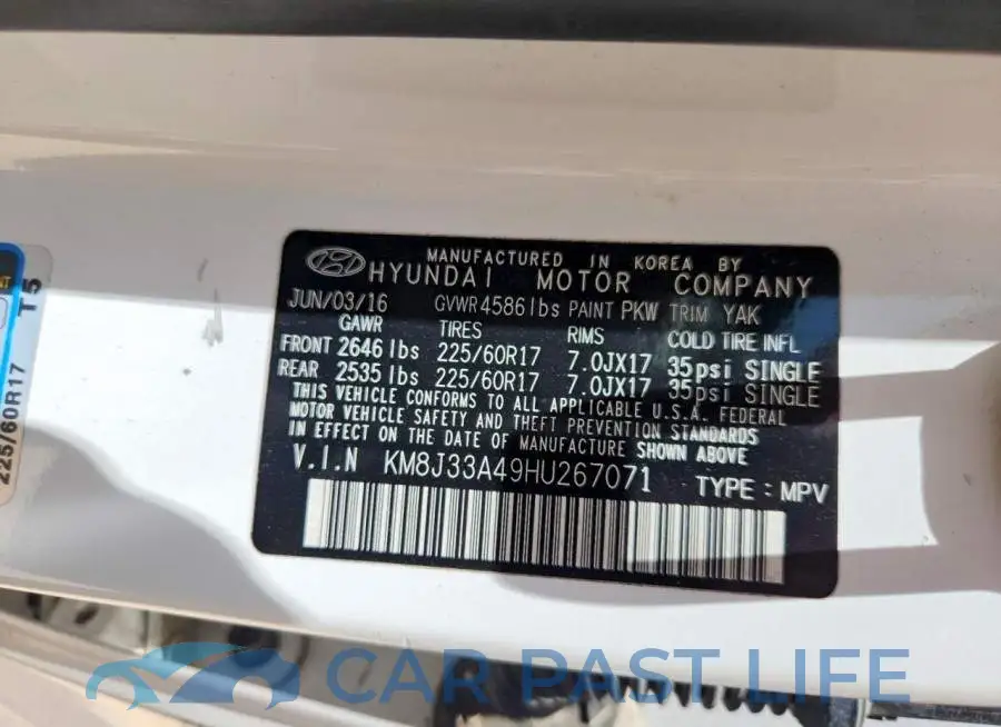 KM8J33A49HU267071# 14