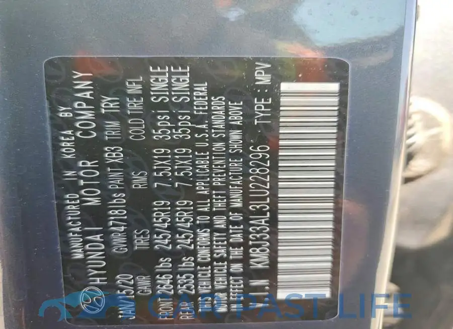 KM8J33AL3LU228296# 14