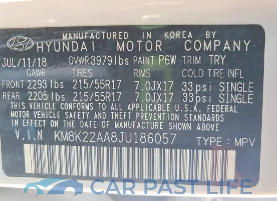 KM8K22AA8JU186057# 13