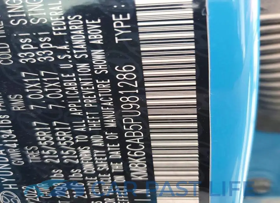 KM8K6CAB5PU981286# 12