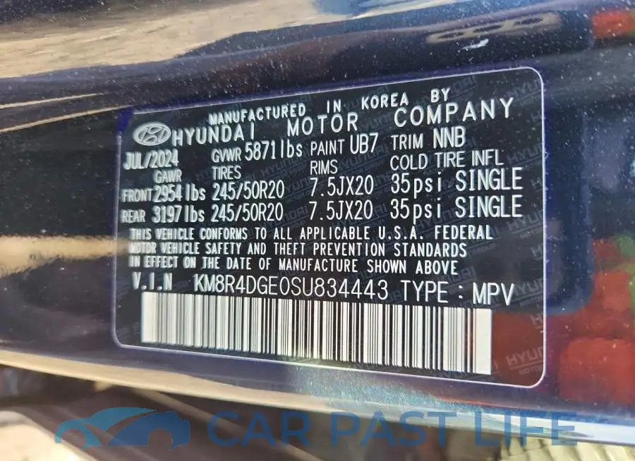 KM8R4DGE0SU834443# 13