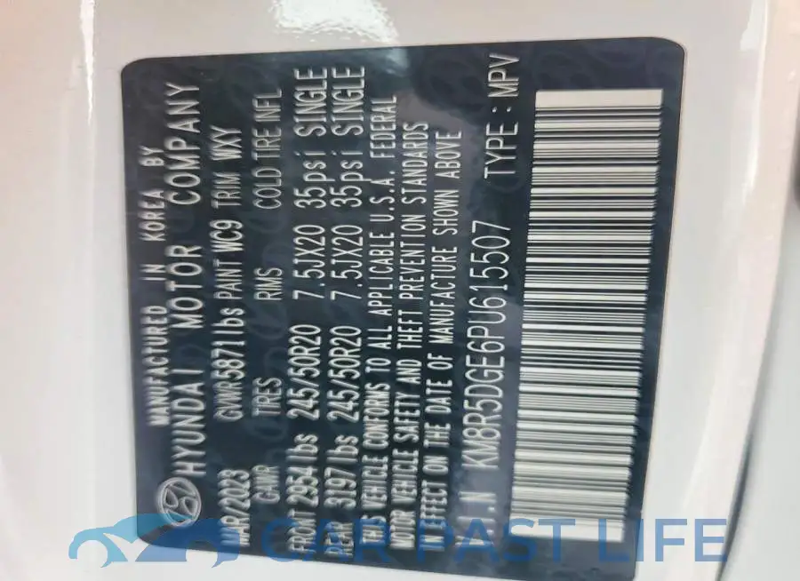 KM8R5DGE6PU615507# 13