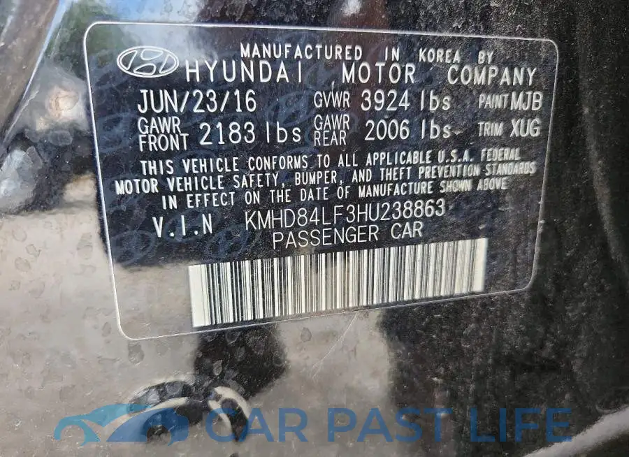 KMHD84LF3HU238863# 12