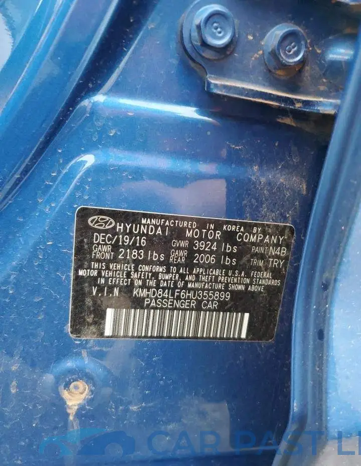 KMHD84LF6HU355899# 12