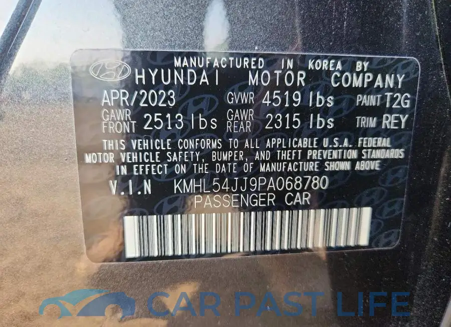 KMHL54JJ9PA068780# 13