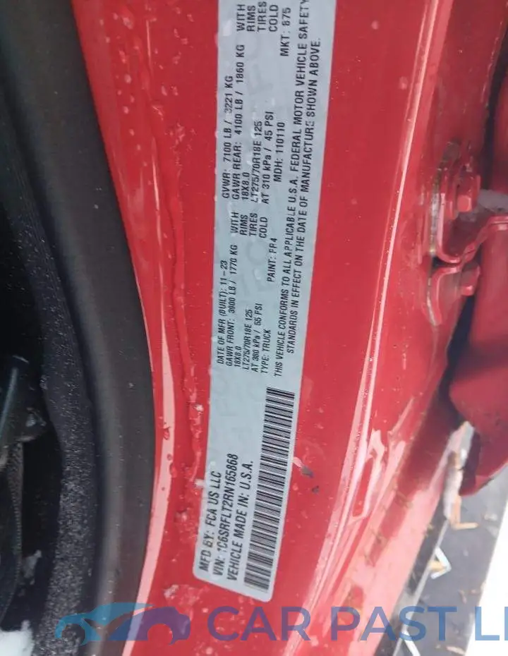 1C6SRFLT2RN165868# 12