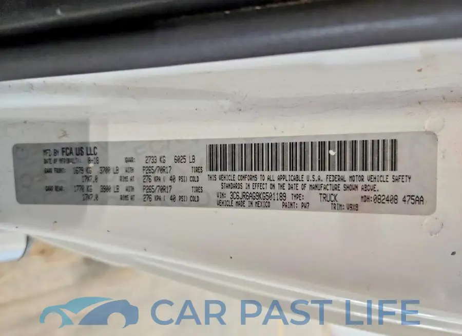 3C6JR6AG9KG501189# 12