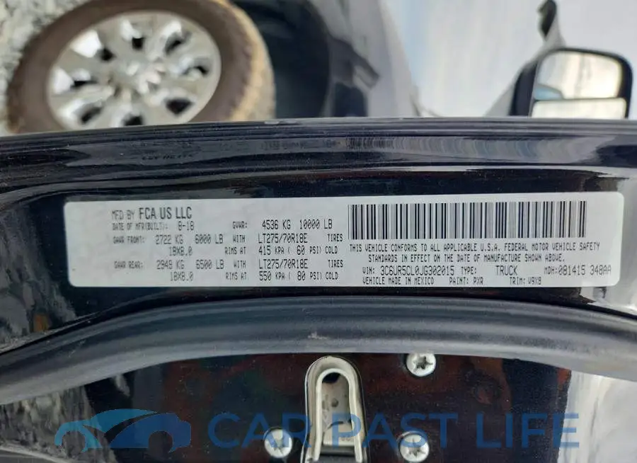 3C6UR5CL0JG302015# 12