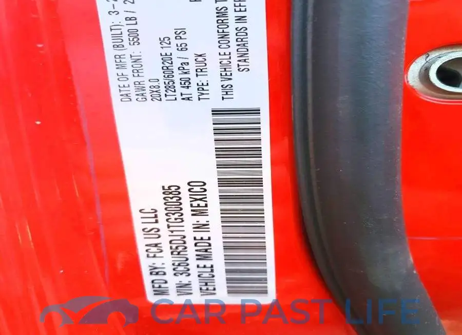 3C6UR5DJ1TG300385# 13