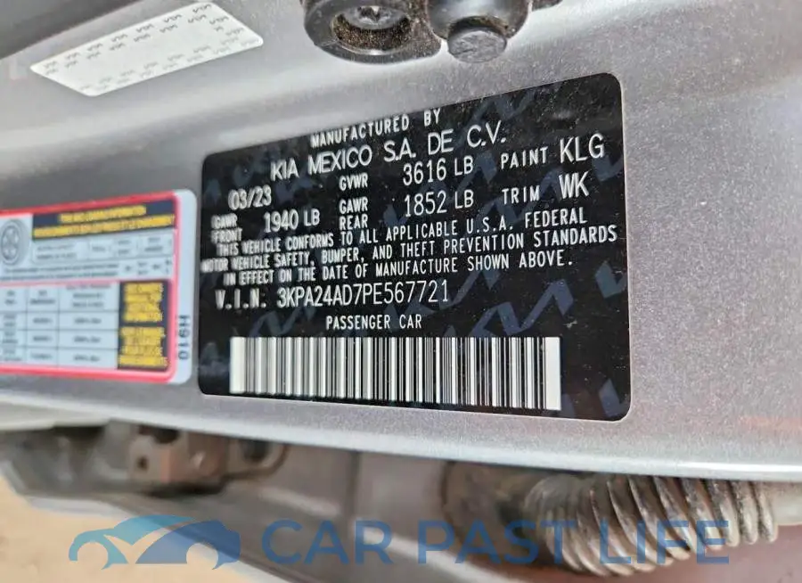 3KPA24AD7PE567721# 12