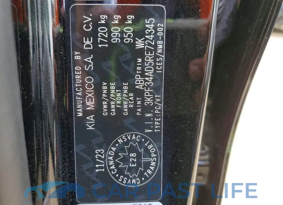 3KPF34AD5RE724345# 13