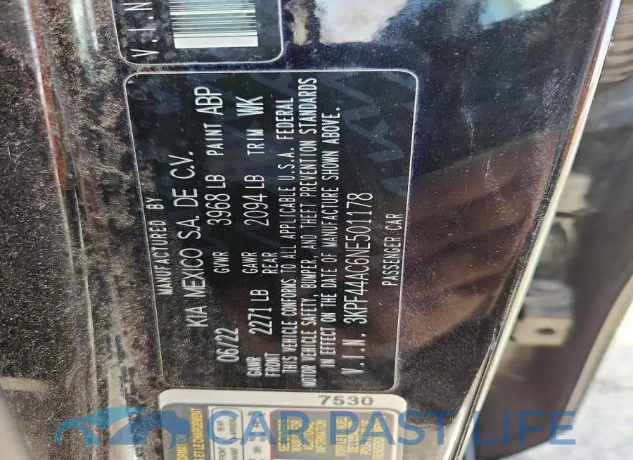 3KPF44AC6NE501178# 13