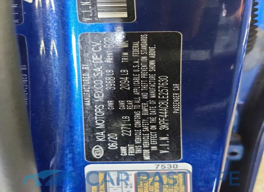 3KPF44AC8LE257630# 12