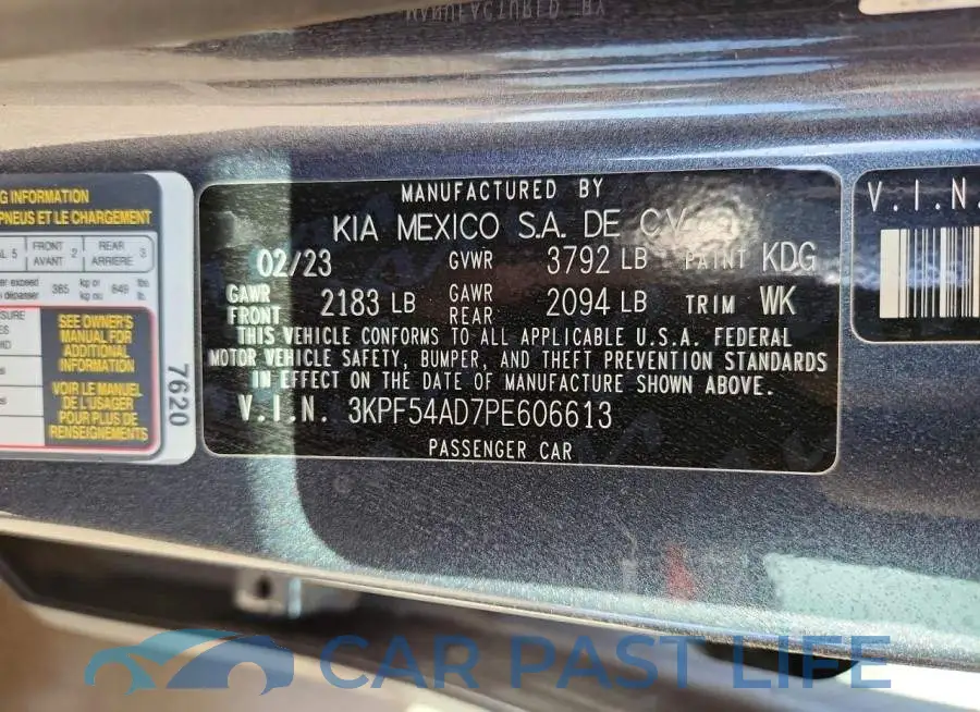 3KPF54AD7PE606613# 12