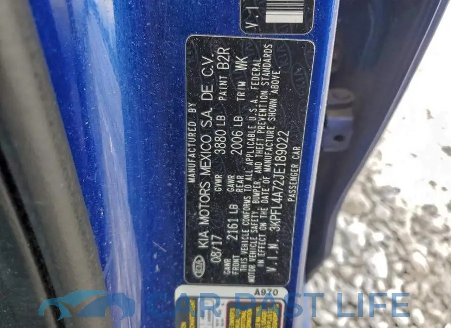 3KPFL4A72JE189022# 12