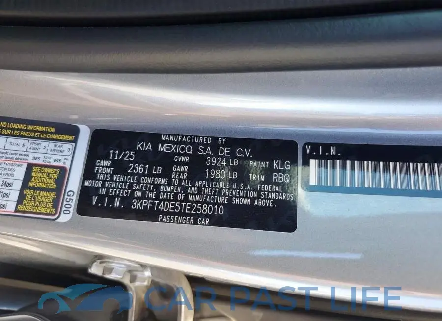3KPFT4DE5TE258010# 12
