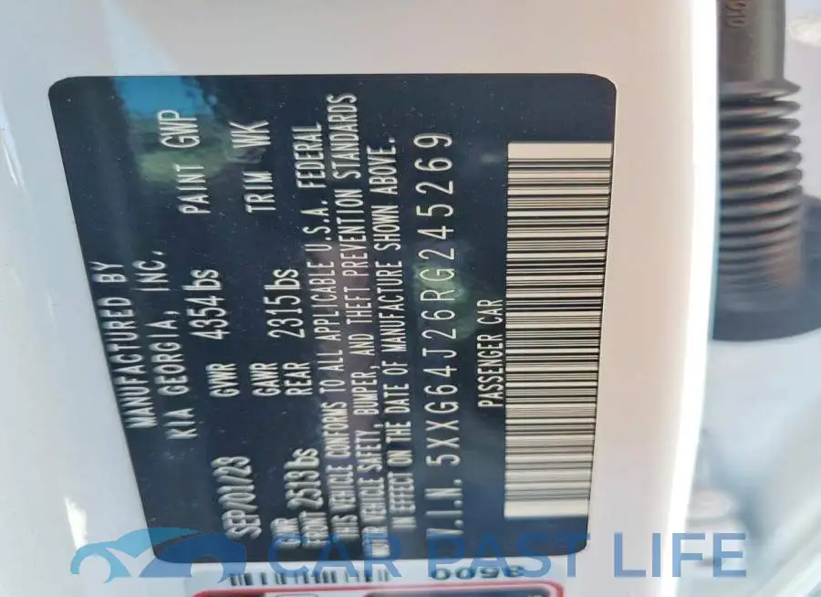 5XXG64J26RG245269# 13