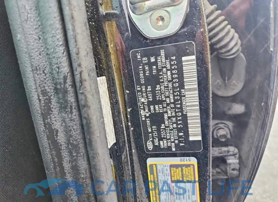 5XXGT4L35LG398554# 12