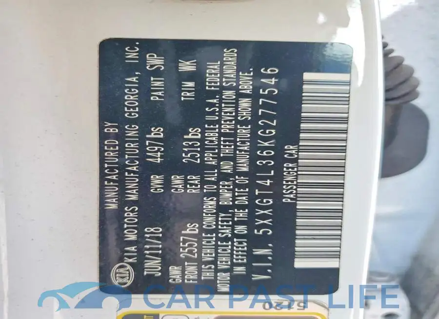 5XXGT4L36KG277546# 14