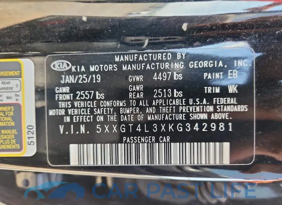5XXGT4L3XKG342981# 13