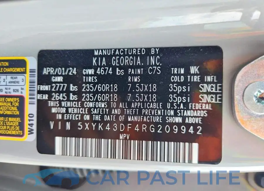5XYK43DF4RG209942# 12