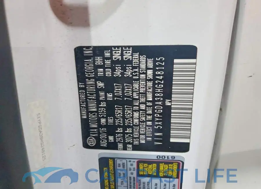 5XYPGDA38HG248125# 14