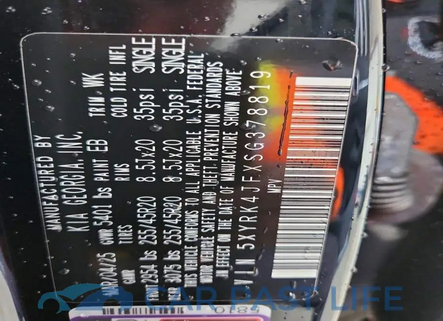 5XYRK4JFXSG378819# 13
