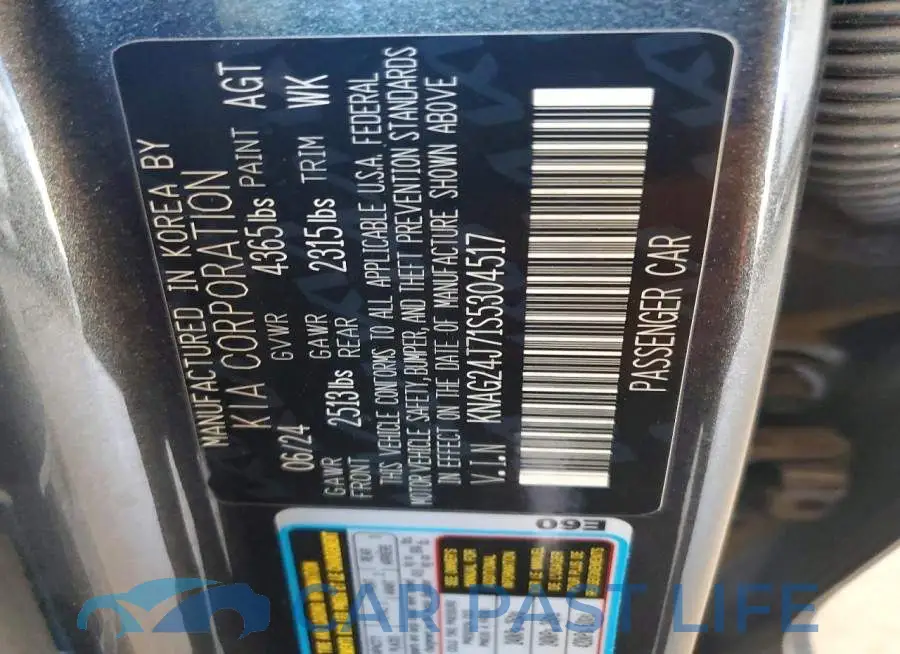 KNAG24J71S5304517# 12