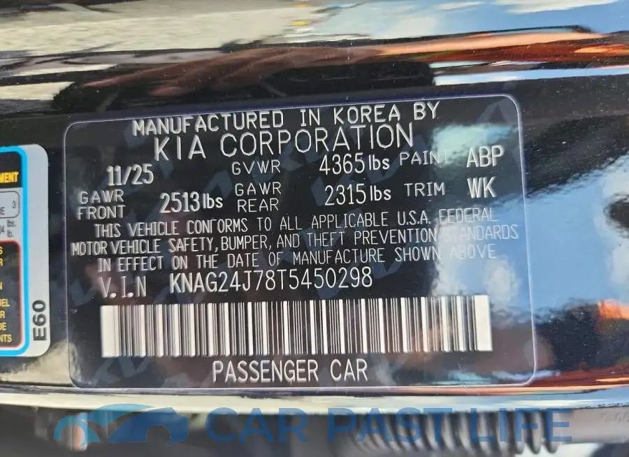 KNAG24J78T5450298# 12