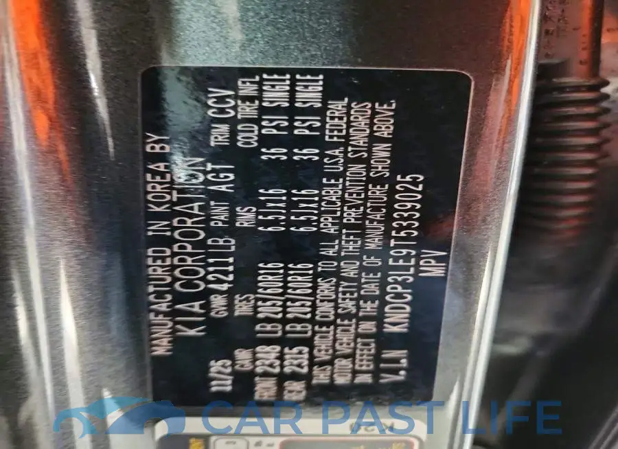 KNDCP3LE9T5339025# 13