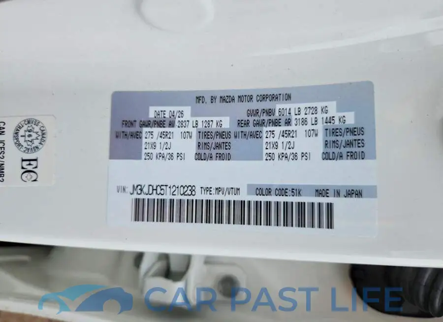 JM3KJDHC5T1210238# 14