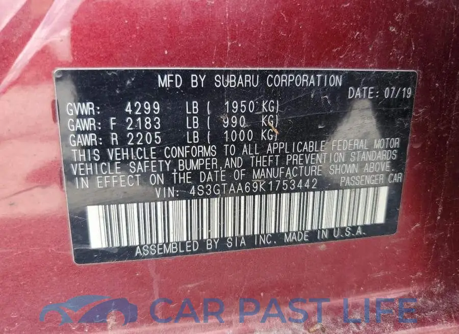 4S3GTAA69K1753442# 12
