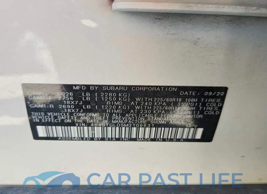4S4BTGLD5M3106631# 13