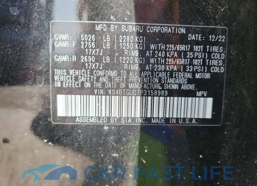 4S4BTGUD7P3158989# 13