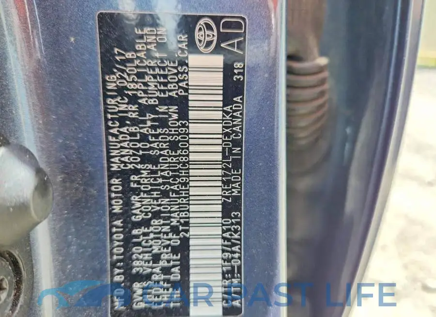 2T1BURHE9HC860093# 13