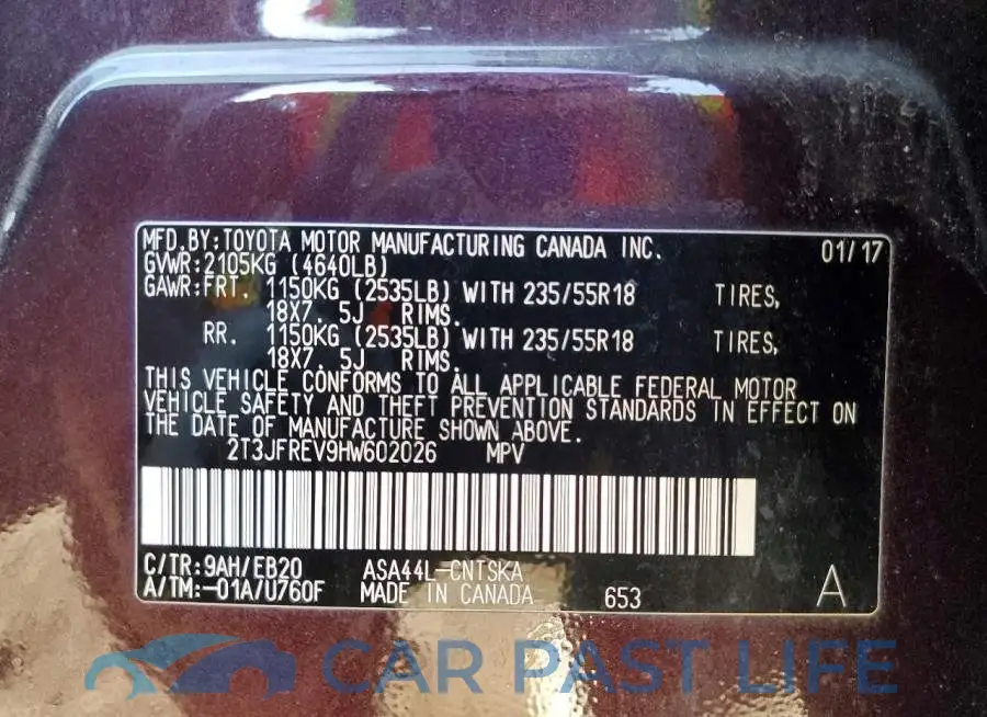 2T3JFREV9HW602026# 13