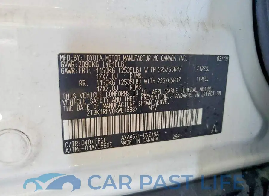 2T3K1RFV0KW016887# 14