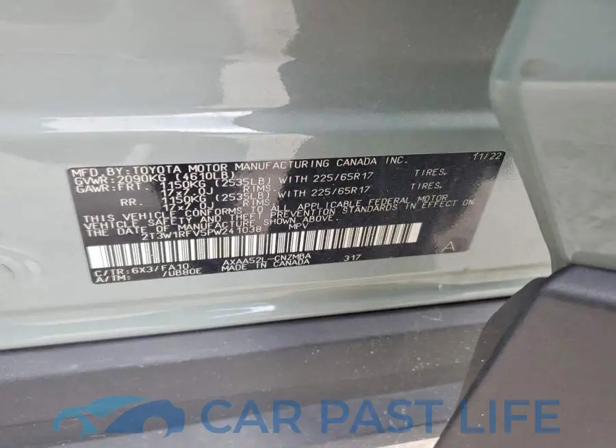 2T3W1RFV5PW241038# 13