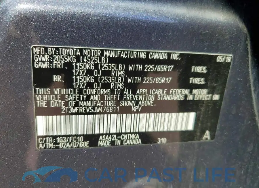 2T3WFREV5JW476811# 13
