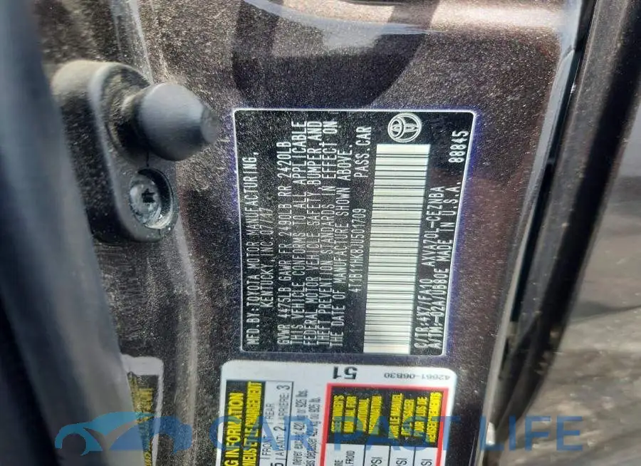 4T1B11HK8JU501709# 12