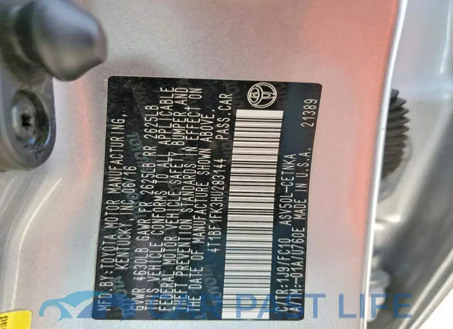 4T1BF1FK3HU283144# 12