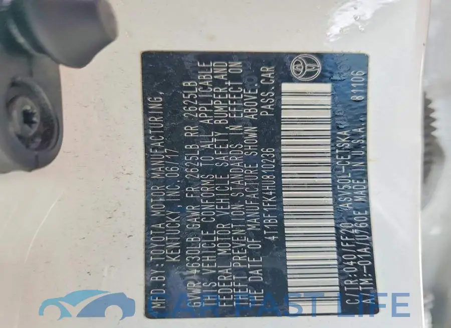 4T1BF1FK4HU810236# 12