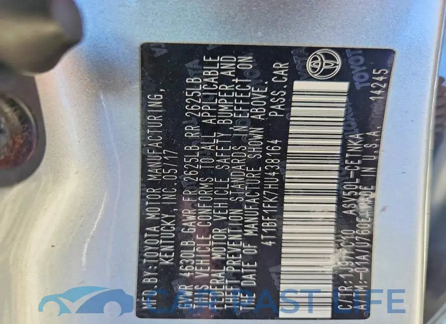 4T1BF1FK7HU438164# 13