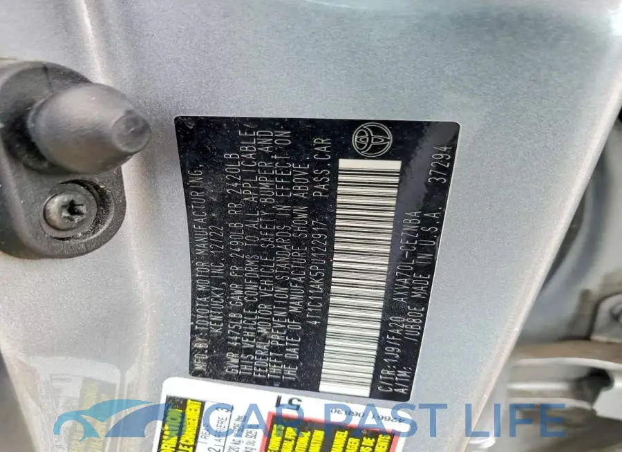 4T1C11AK5PU122917# 12