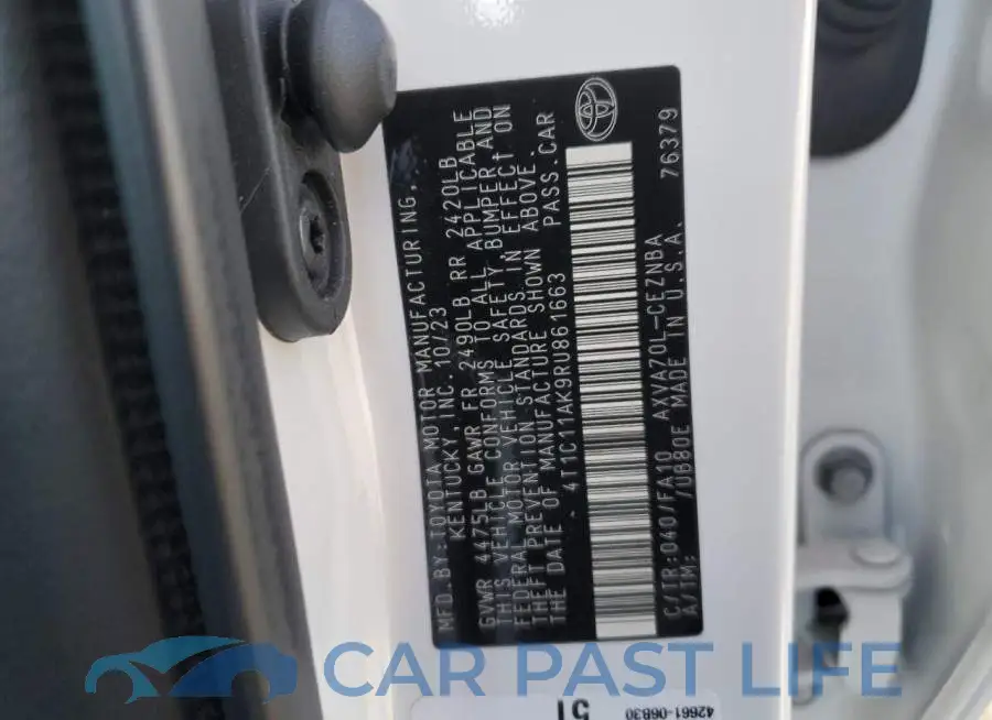 4T1C11AK9RU861663# 12