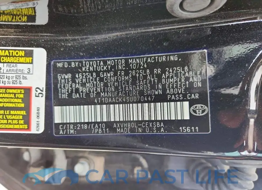 4T1DAACK4SU070447# 13