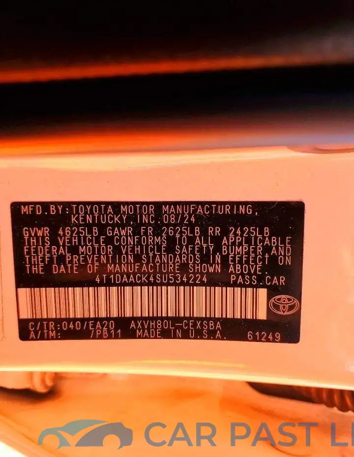 4T1DAACK4SU534224# 12