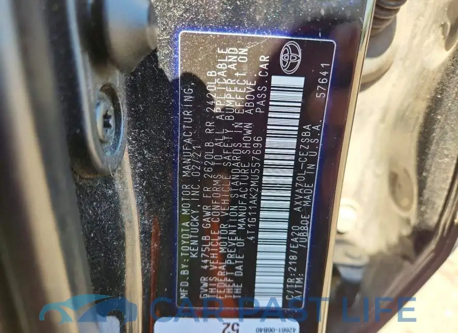 4T1G11AK2MU557696# 12