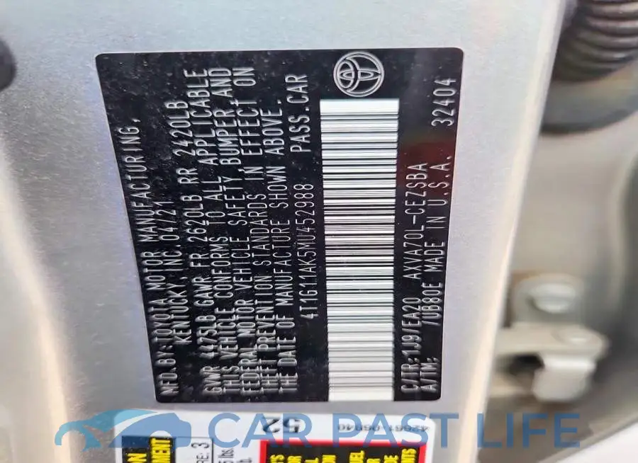 4T1G11AK5MU452988# 12